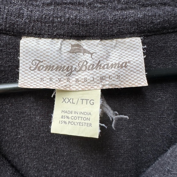 Men’s Tommy Bahama Long Sleeve Reversible Light & Dark Gray Sweatshirt Size 2XL - Picture 4 of 6